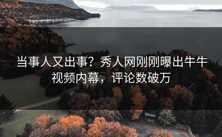 当事人又出事？秀人网刚刚曝出牛牛视频内幕，评论数破万